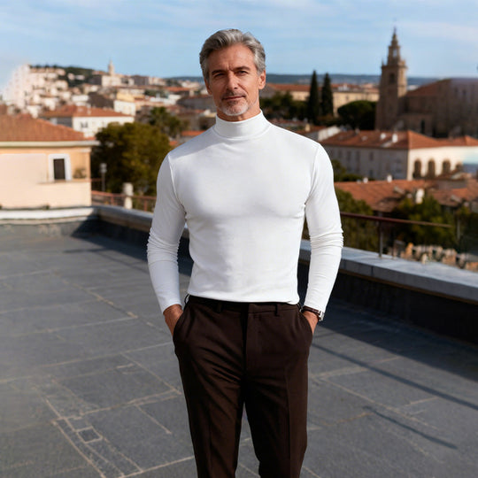 🔥Mens High Neck Slim Fit Long Sleeve T-shirt