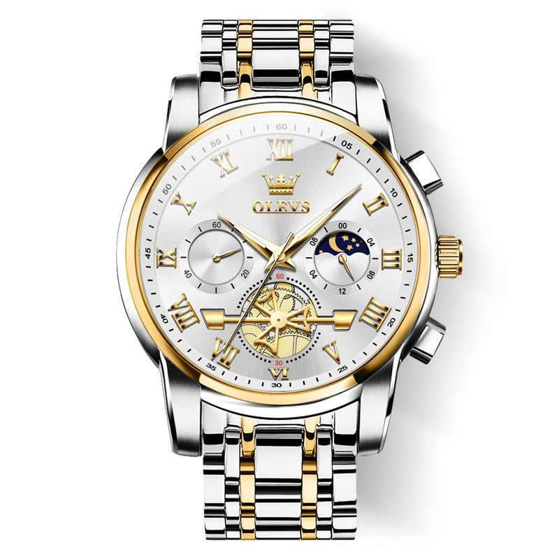 🎁Ardú Céime an Lae Deiridh🔥Uaireadóir Grianchloch Dodecagon Dearaidh Só Uaireadóir Láimhe Ilfheidhmeach Nua d'Fhir