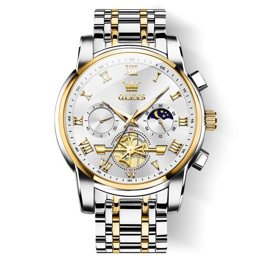 🎁Ardú Céime an Lae Deiridh🔥Uaireadóir Grianchloch Dodecagon Dearaidh Só Uaireadóir Láimhe Ilfheidhmeach Nua d'Fhir