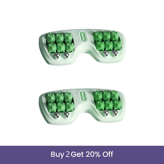 ⏰Het rea💜Bärbar dubbel fotmassagerulle💜