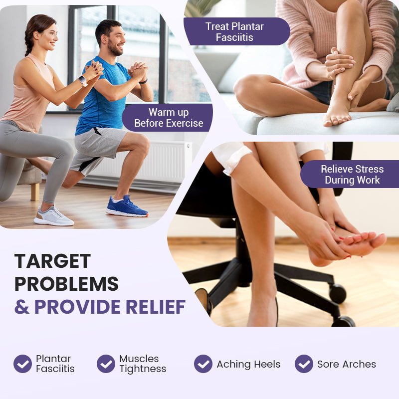 ⏰Het rea💜Bärbar dubbel fotmassagerulle💜