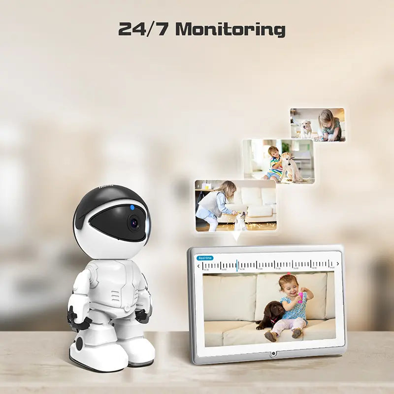 👍🤖3MP 5G&2.4G WiFi-kamera med rörelsedetektering och automatisk hemsäkerhet inomhus PTZ