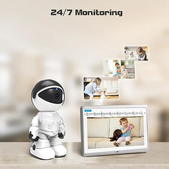 👍🤖3MP 5G&2.4G WiFi-kamera med rörelsedetektering och automatisk hemsäkerhet inomhus PTZ