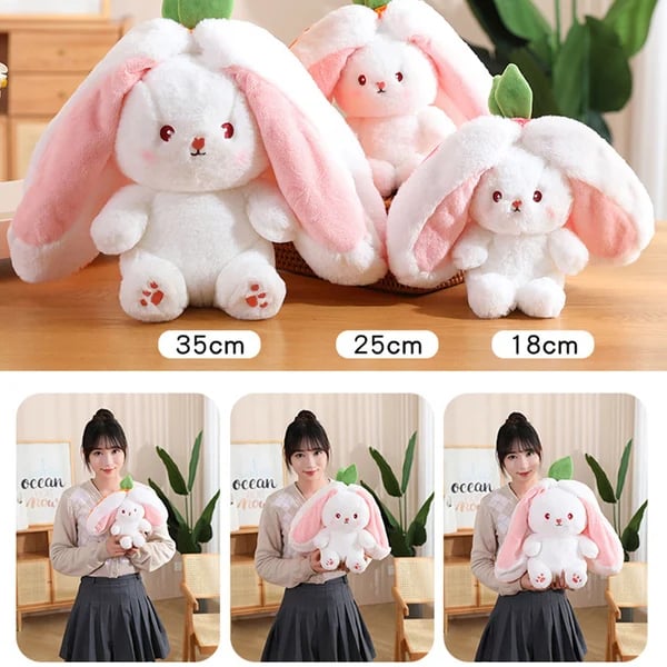 🍓 LAST DAY PROMOTION - 50%OFF🍓Strawberry Bunny Transformed into Little Rabbit🎀 Fruit Doll Plush Toy🐰