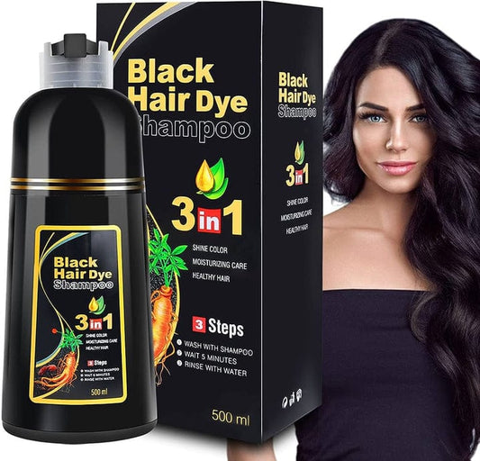 3-IN-1 BLACK HAIR DYE SHAMPOO (AYURVEDIC NO SIDE EFFECT)