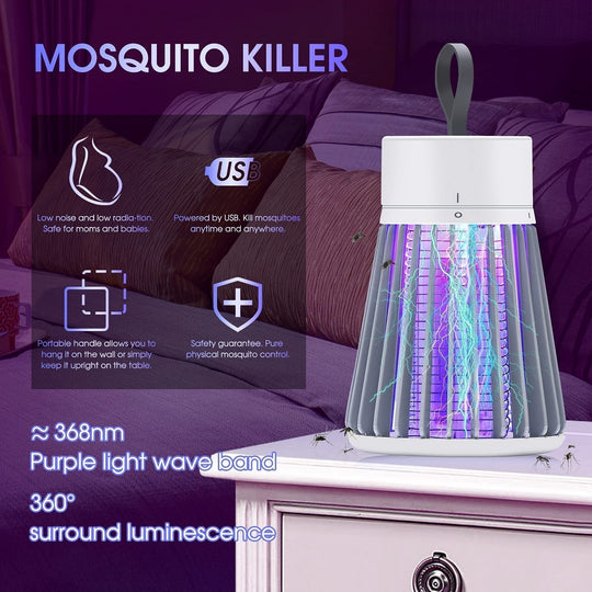 🔥2026 Hot Sale 🦟USB/Rechargeable Portable Mosquito & Fly Trap Lamp for Indoor & Outdoor