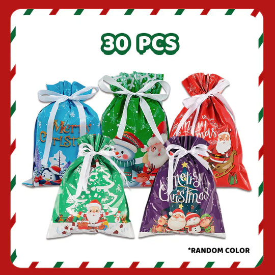 🔥Rebajas de Navidad 49% de descuento🎅Bolsas de regalo navideñas con cordón (biodegradables)🎁