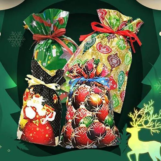 🔥Rebajas de Navidad 49% de descuento🎅Bolsas de regalo navideñas con cordón (biodegradables)🎁