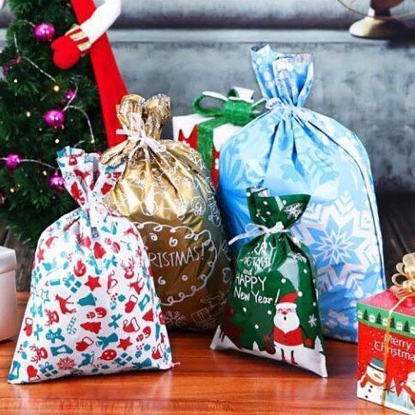 🔥Rebajas de Navidad 49% de descuento🎅Bolsas de regalo navideñas con cordón (biodegradables)🎁
