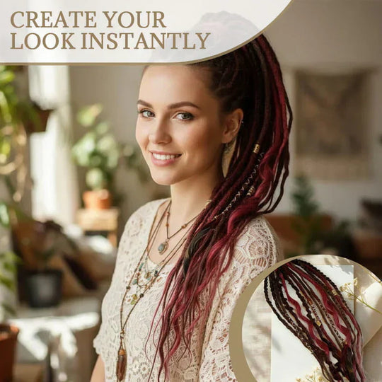 📢📢50%  OFF !! ⏰Bohemian Textured Ponytail | Instant Dreadlock Hair Extension | Easy Clip-In for Festivals & Nights Out