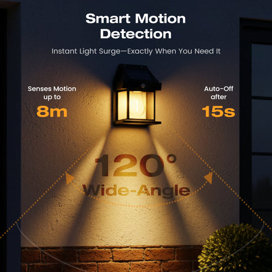 💡SOLAR WALL LIGHT - Motion Sensor & Weatherproof