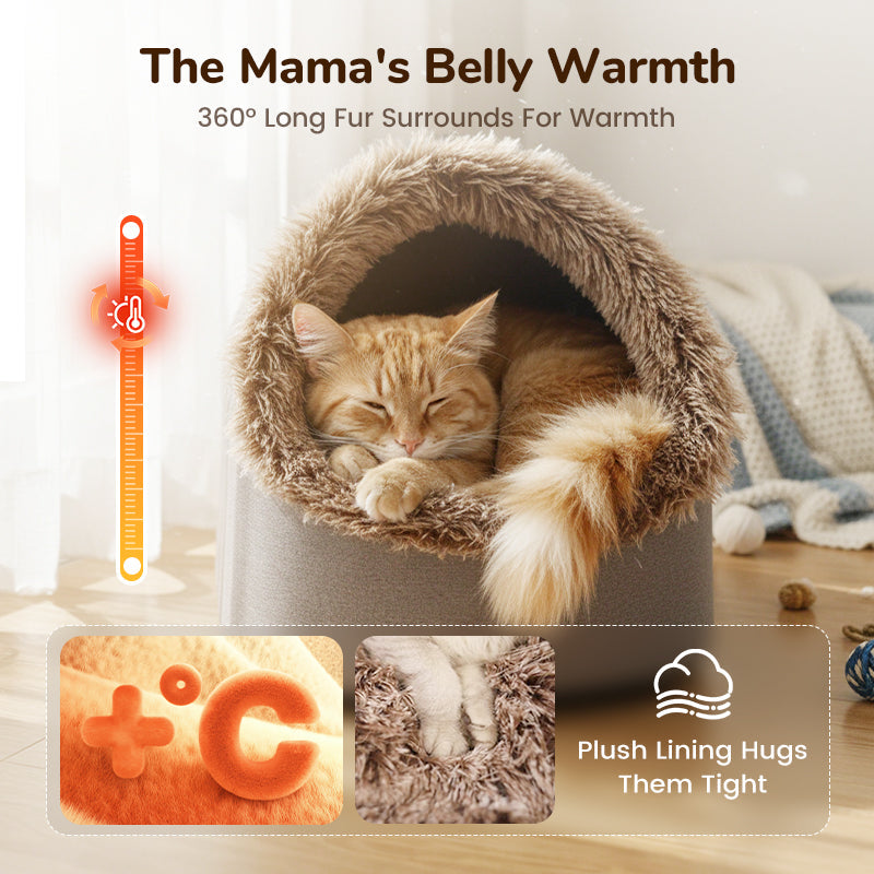 🥳2026 HOT SALE🥳💞50K+ SOLD!💥❄️🛡️ Flash Sale 50% Off! Cozy Pet Cave Bed – Your pet‘s safe haven for winter. Soft, warm & perfect for cuddle-up naps. Peace of mind for caring owners. 🛏️❤️