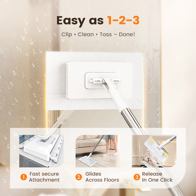 💥 Viimeinen päivä! 50% Pois 💥Kertakäyttöinen pölymoppi ja 4 uudelleenkäytettävää liinaa