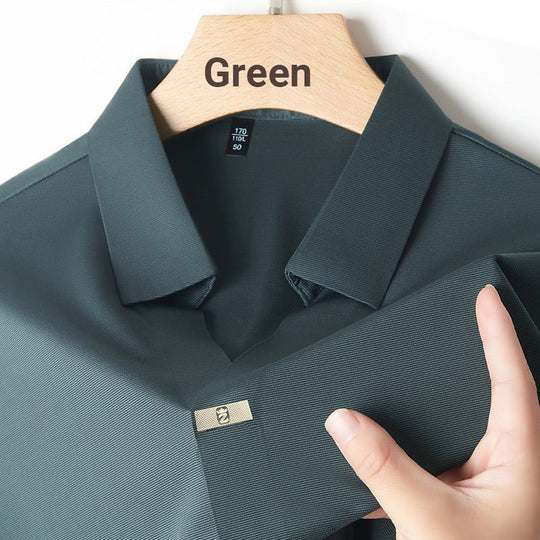 🎁Varmt salg 55 % RABATT⏳Herre t-skjorte med pustende, krøllfri passform og slag👔