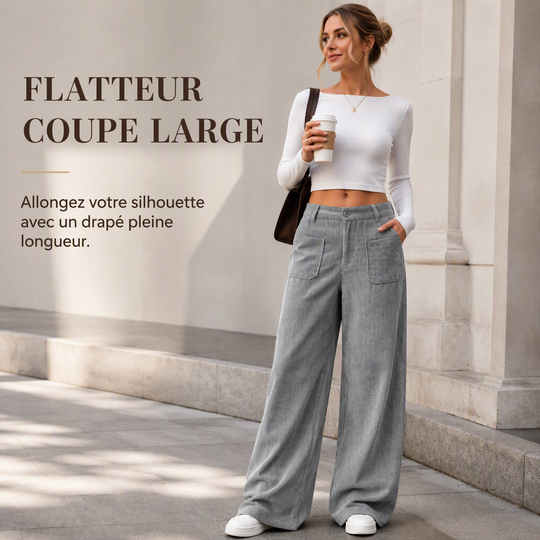 👖 Pantalon large décontracté coupe relax pour femme