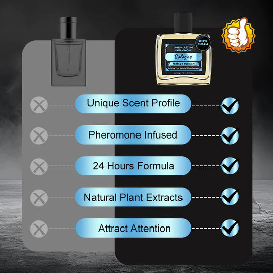 🚀Eau de Cologne aux phéromones longue durée pour hommes❤️‍🔥 Extrait « Midnight Ember » | À base d'huile (30 % et plus), sillage 24 h, ambre-vanille-épices 🌙🔥