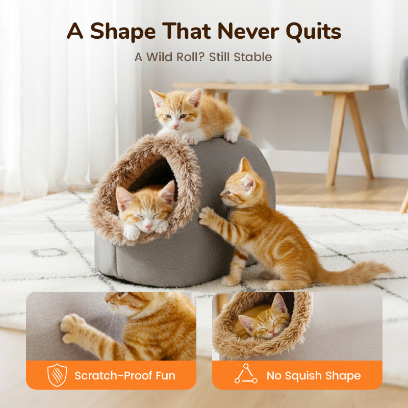 🥳2026 HOT SALE🥳💞50K+ SOLD!💥❄️🛡️ Flash Sale 50% Off! Cozy Pet Cave Bed – Your pet‘s safe haven for winter. Soft, warm & perfect for cuddle-up naps. Peace of mind for caring owners. 🛏️❤️