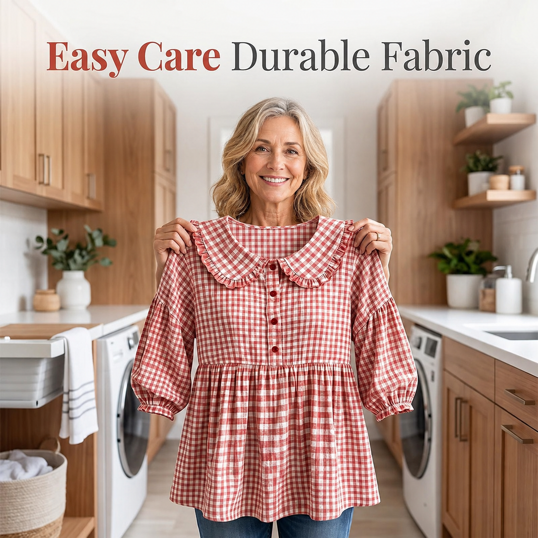 ⌛Limited-Time Offer-Women's Casual Gingham Print Top