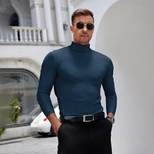 🔥Mens High Neck Slim Fit Long Sleeve T-shirt