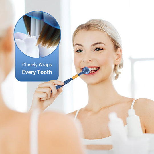 Three-head multi-angle cleaning toothbrush to ensure your oral safety