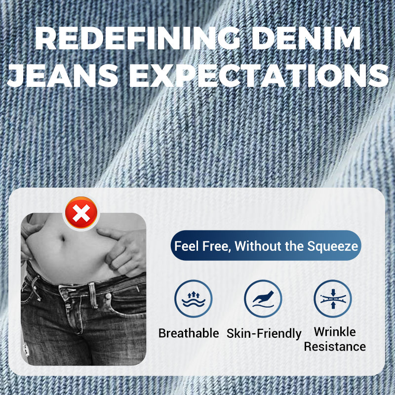 🌸Offerta speciale estiva 50% di sconto🌸Jeans a vita alta con cuciture in pizzo