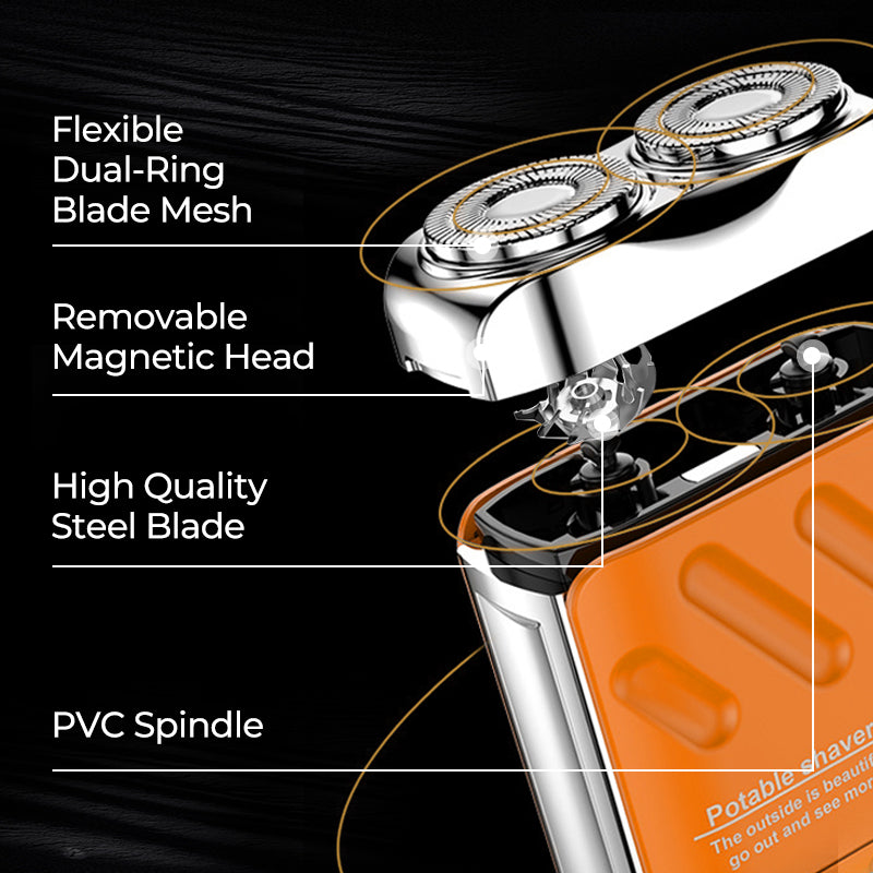 🔥2025 New Design 50% Off🔥Mini Electric Rotary Dual Ring Pocket Shaver