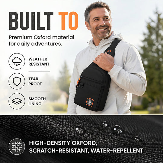 Waterproof Multi-pocket Crossbody Sling Bag