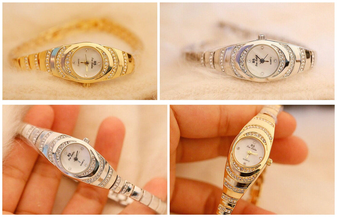 ✨Nyinkommet 50% rabatt💕Damklocka med strassarmband