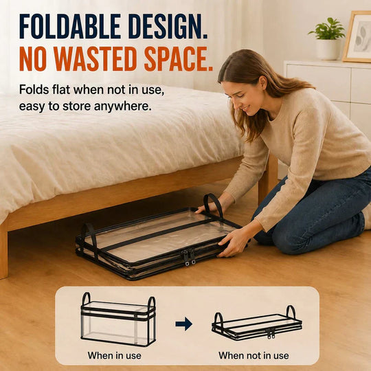 🔥Buy 2 Get 1 Free📦Portable Large Heavy-Duty Thick Plastic Clear Storage Box with Hinged Lid | Home, Travel & Camping