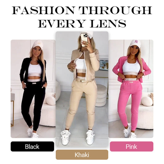 🎉Women's 3-Piece Zip-Up Tracksuits😍 | Cloud Tracksuit | 4-Way Stretch + Wrinkle-Free