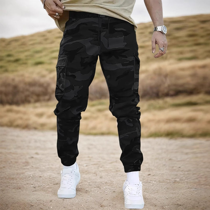 Pantalon de travail décontracté à motif camouflage