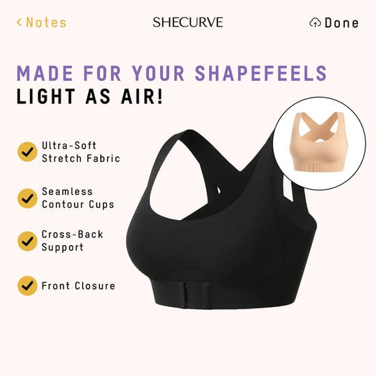 ⏰Front Closure Cross-Back Wireless Posture Bra