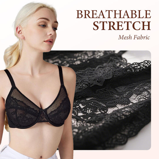 ⏳Limited time 50% discount💥Minimal lace bra with full coverage