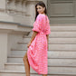 🎨Noutăți Reducere 50%💥Rochie imprimeată cu decolteu în V pentru femei – Brushstrokes of Summer🌺