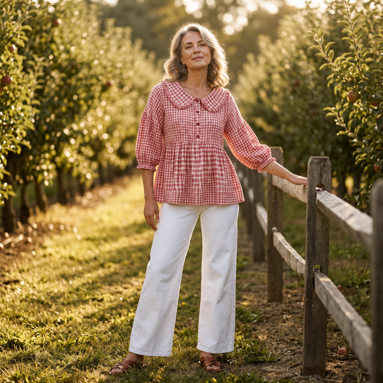⌛Limited-Time Offer-Women's Casual Gingham Print Top