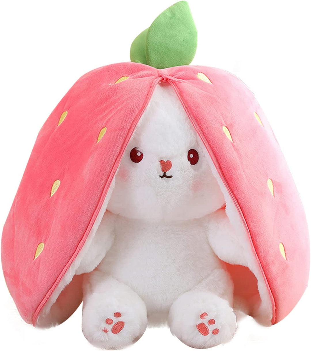 🍓 LAST DAY PROMOTION - 50%OFF🍓Strawberry Bunny Transformed into Little Rabbit🎀 Fruit Doll Plush Toy🐰