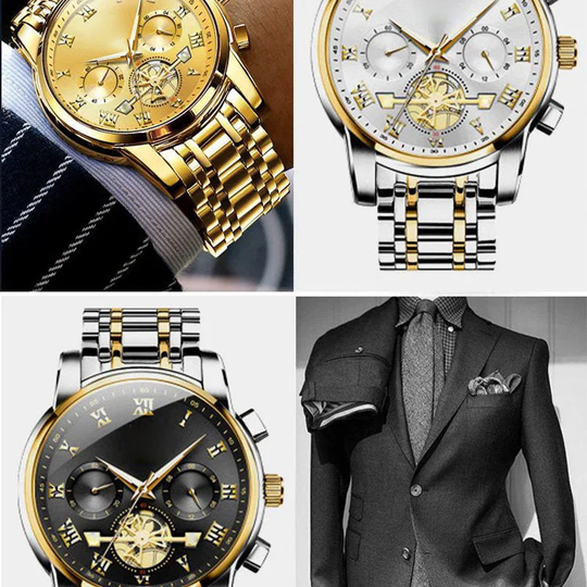 🎁Ardú Céime an Lae Deiridh🔥Uaireadóir Grianchloch Dodecagon Dearaidh Só Uaireadóir Láimhe Ilfheidhmeach Nua d'Fhir