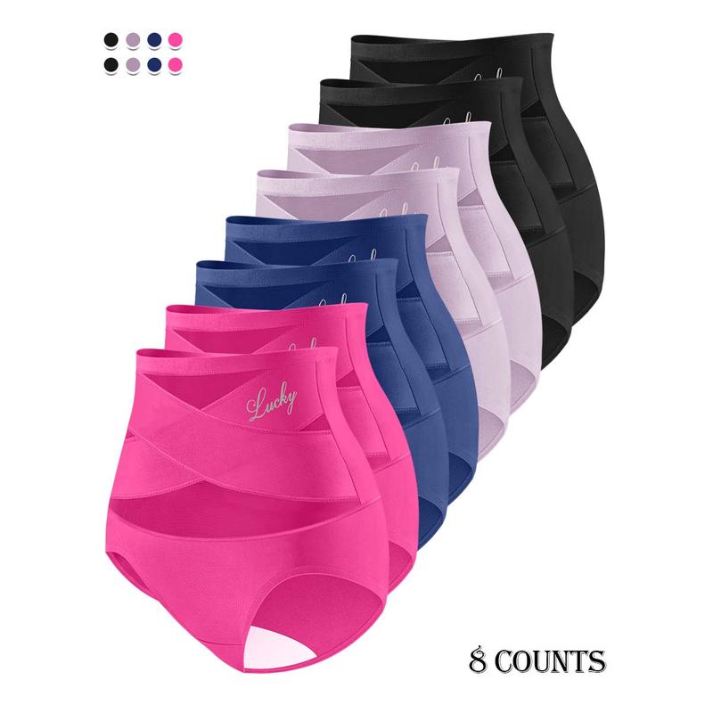 🌸2026 HOT SALE🥳✨Plus-Size High-Waist Cross Tummy Control Panties