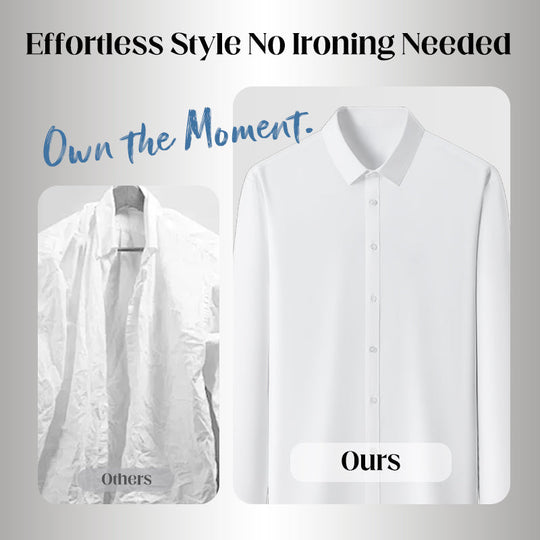 🔥50% OFF!🔥Men's Solid Color Lapel Long Sleeve Button-Down Shirts