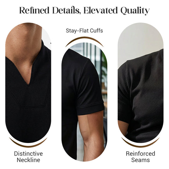🥳2026 HOT SALE🥳💞50K+ SOLD!💥💎Men Gentlemans Business Short Sleeve Fitness T-shirt