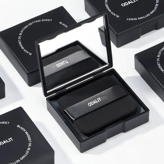 ⏰LAST DAY - BUY 1 GET 2 FREE!!💝Black Magnet Oil Blotting Setting Sheet With Powder More Control Oil Keep Fresh 2 IN 1 Blotting Sheet