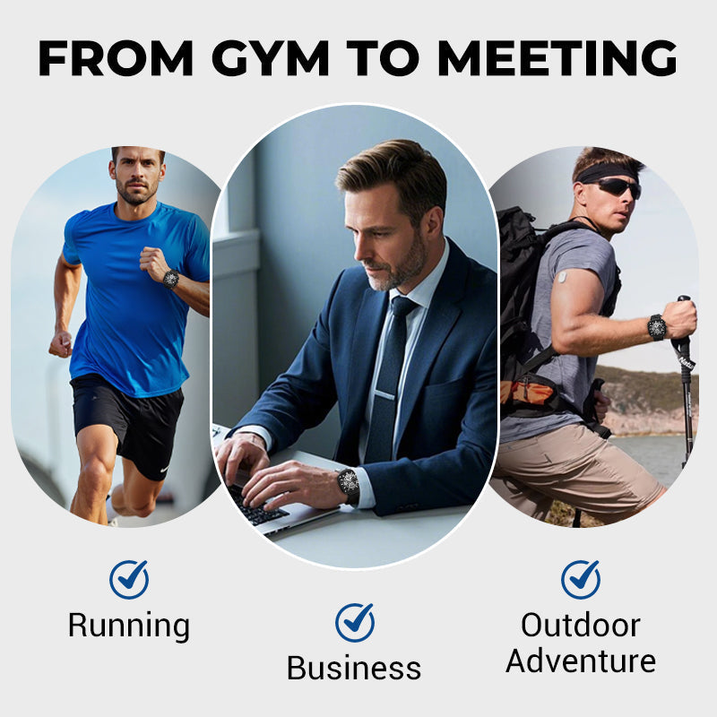 ⚡Heißer Sale: 50% Rabatt⚡Multifunktionale, wasserdichte Quarz-Herrenuhr mit quadratischem Design und Silikonband