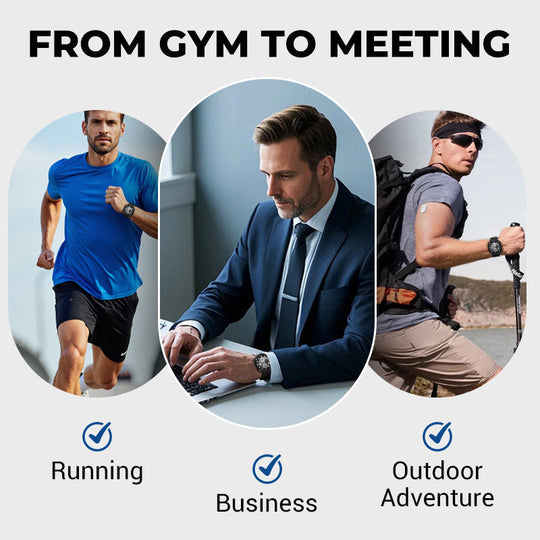 ⚡Heißer Sale: 50% Rabatt⚡Multifunktionale, wasserdichte Quarz-Herrenuhr mit quadratischem Design und Silikonband