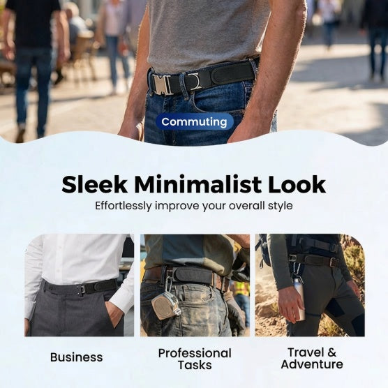 👖Last Day Special Price👍✨ No-Buckle Elastic Belt for Men & Women – Adjustable, Stretchable & Invisible Fit