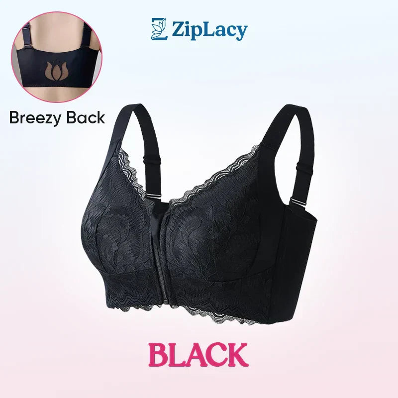 🤩LAST DAY SALE-49% OFF🔥Women's Comfortable Front Closure Lace Posture Support Bra