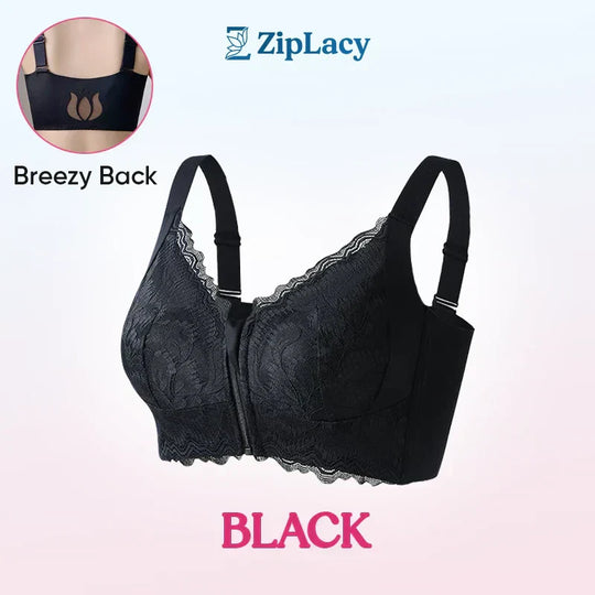 🤩LAST DAY SALE-49% OFF🔥Women's Comfortable Front Closure Lace Posture Support Bra