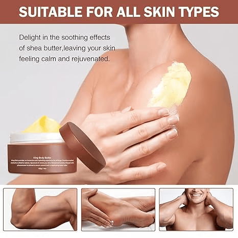 🏆Blixtrea⚡ 100 000+ SÅLDA! Nästan slut💥Crowned Skin King Cologne Body Butter - Varm & Sensuell signaturdoft