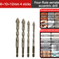 🔥2025 Hot Sale🔥High-Strength 4-Flute Serrated Eccentric Drill Bit Kit - Durable & Versatile for All DIY Projects