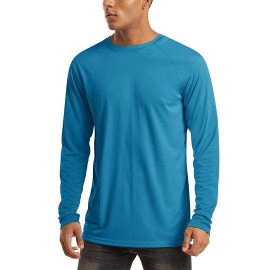 🏆50K+ Sold⚡ Men’s UPF 50+ Long Sleeve Performance Shirt – Quick Dry, Lightweight & Breathable