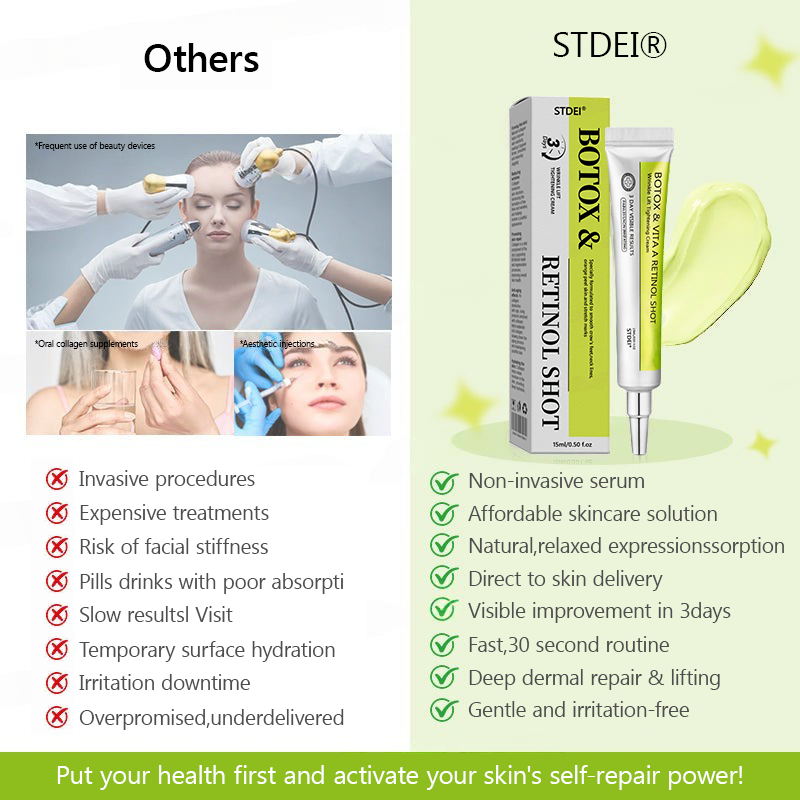 𝑶𝒇𝒇𝒊𝒄𝒊𝒂𝒍 𝑺𝒕𝒐𝒓𝒆👍| Faigh craiceann óg ar ais anois 💫STDEI® BOTOX & Uachtar Teannadh Ardaithe Roic VITA A RETINOL SHOT